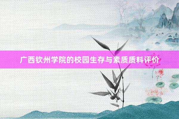 广西钦州学院的校园生存与素质质料评价