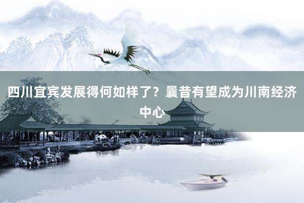 四川宜宾发展得何如样了？曩昔有望成为川南经济中心
