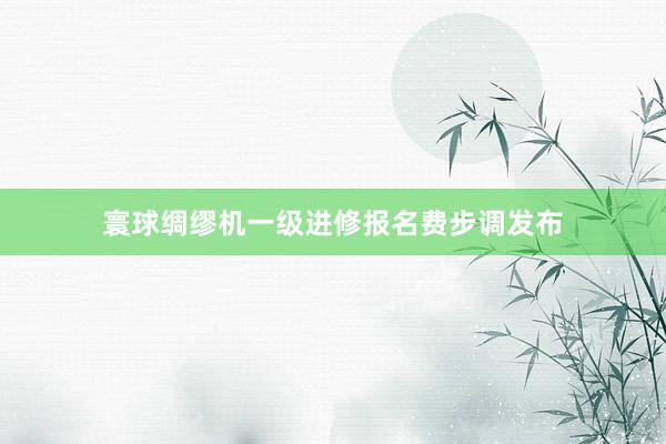 寰球绸缪机一级进修报名费步调发布
