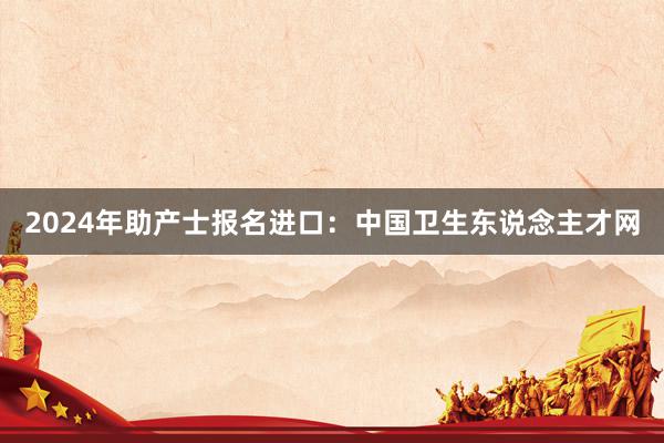 2024年助产士报名进口：中国卫生东说念主才网